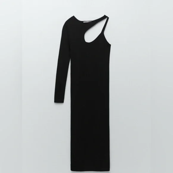 NWOT - ZARA Cutout Knit Bodycon Dress - Size: Medium - Picture 3 of 3